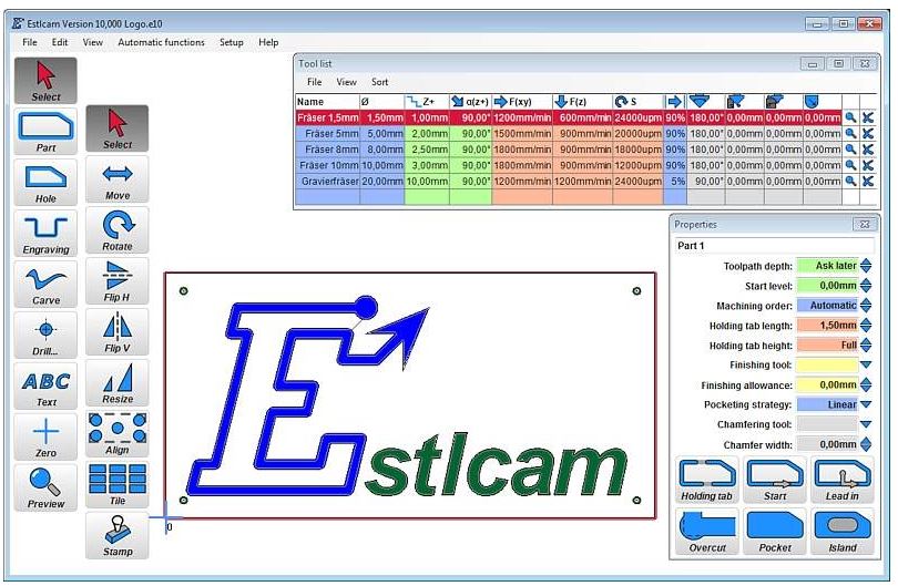 Estlcam 11 - Software license CNC control and CAM software